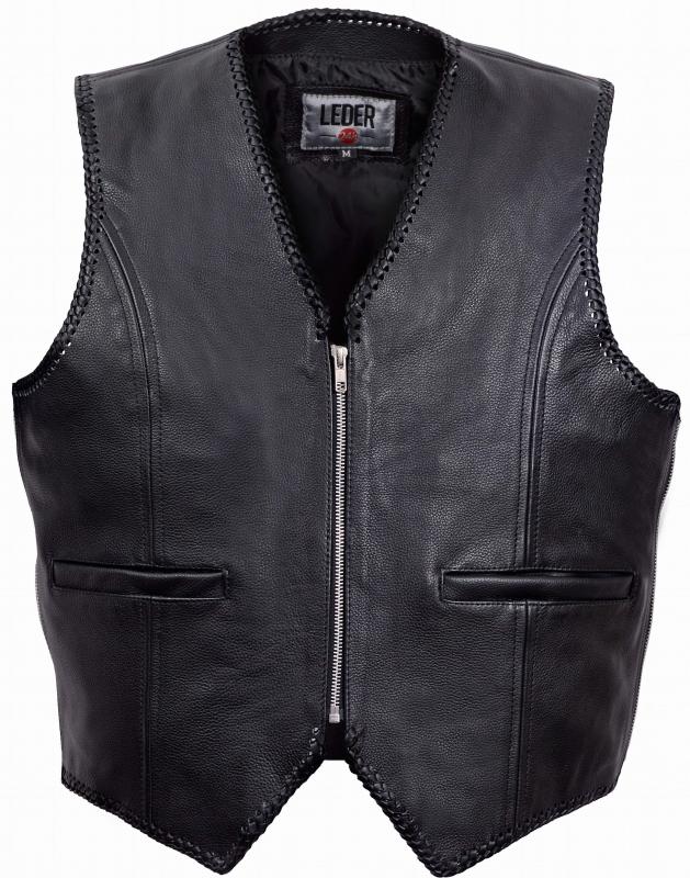 Leather Vest with Zip 1024