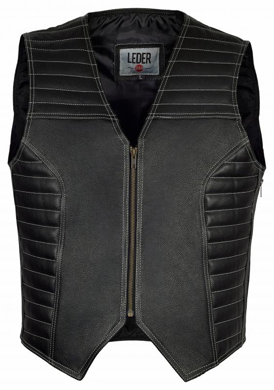 Leather Vest with Zip 1025