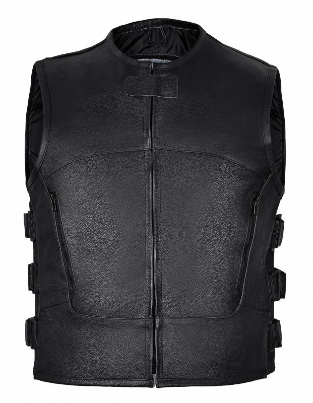Leather Vest with Zip 1028