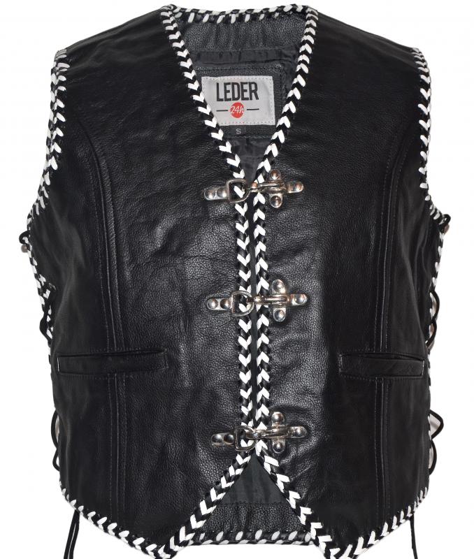 Leder24h Leather Vest  1045-SW