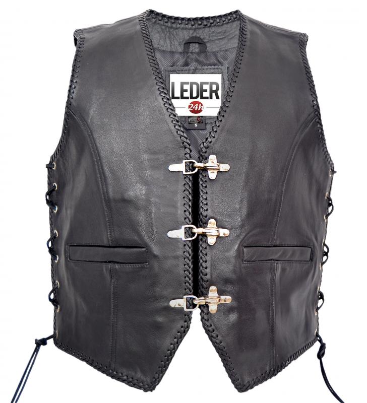 LEDER24H Leather Vest in Cords 1050-SP