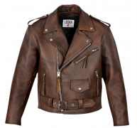 Leather Biker Jacket brown 2015