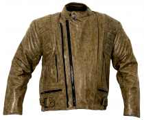 LEDER24H Motorcycle Leather Jacket brown 2035