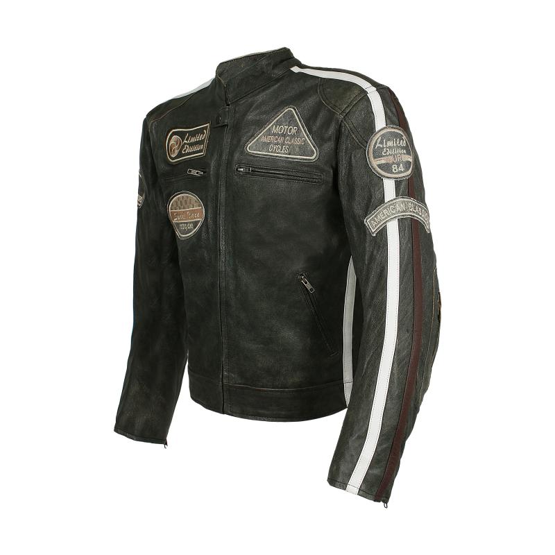 Leder24h Motorcycle Leather Jacket with protectors 2070