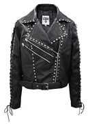 Leather jacket with rivets 2088
