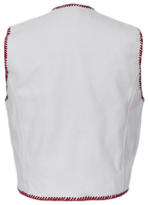 LEDER24H White Leather Vest 1044