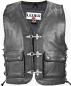 Preview: Leder24h Leather Vest in Black with hooks 1010
