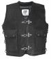 Preview: Leder24h Nubuck Leather Vest in Black 1011