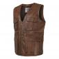 Preview: LEDER24H Black Vest with zippers 1094