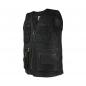 Preview: LEDER24H Black Vest with zippers 1094