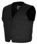 Preview: LEDER24H Leather-textile vest with velcro strips 1097