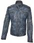 Preview: LEDER24H Leather jacket soft leather vintage blue 9005
