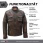 Preview: Leder24h men's leather jacket brown bike motorcycle clothing