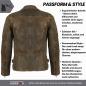 Preview: leder24h men's leather jacket brown retro back