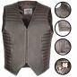 Preview: Detailed view of leather24h leather vest 2026 brown vest with decorative stitching