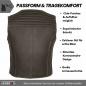 Preview: Leder24h 1026 men's motorcycle vest with two outside pockets, two inside pockets and soft polyester lining