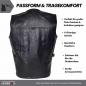 Preview: Black men's outdoor leather vest made of shiny lambskin, ideal for outdoor activities and motorcyclists