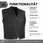 Preview: Biker vest men made of cowhide leather motorcycle vest biker vest side view