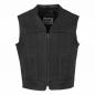 Preview: Men's leather vest made of genuine leather in black with bubble design