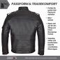 Preview: leder24h leather jacket biker jacket black motorcycle rear