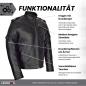 Preview: leder24h leather jacket biker jacket black motorcycle side