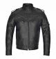 Preview: leder24h leather jacket biker jacket black motorcycle front