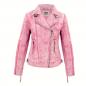 Preview: Leder24h Damen Lederjacke Rosa 2057