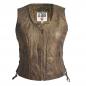 Preview: ladies leather vest biker jacket women 1075 light brown