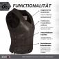 Preview: ladies leather vest leder24h 1076 brown with side cords