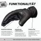 Preview: Motorcycle gloves leather water-repellent breathable soft-touch protection reinforcement velcro elastic wrist grip durable high-quality touring sport cruiser black motorcyclist safety protective clothing motorcycle equipment leather gloves
