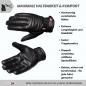Preview: Motorcycle gloves leather water-repellent breathable soft-touch protection reinforcement velcro elastic wrist grip durable high-quality touring sport cruiser black motorcyclist safety protective clothing motorcycle equipment leather gloves