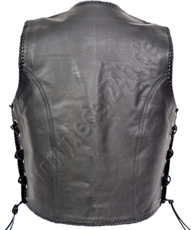 LEDER24H Leather Vest in Cords 1050-SP