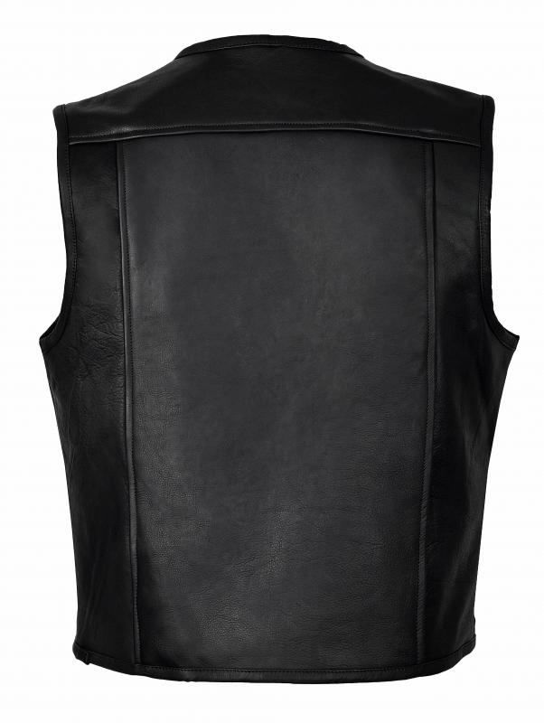 Leather Vest in Black 1063
