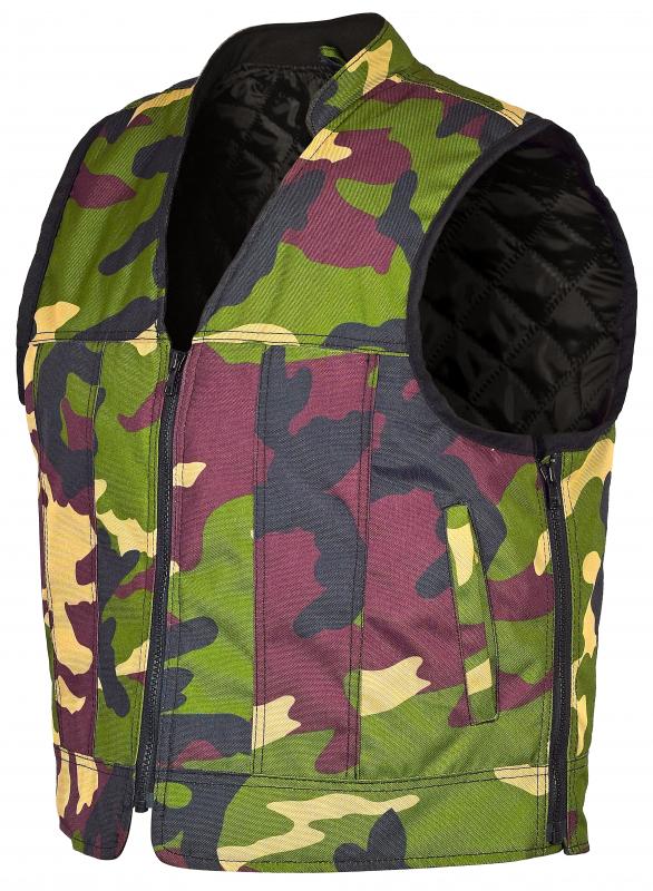 Camouflage Vest with Zipper green 1091