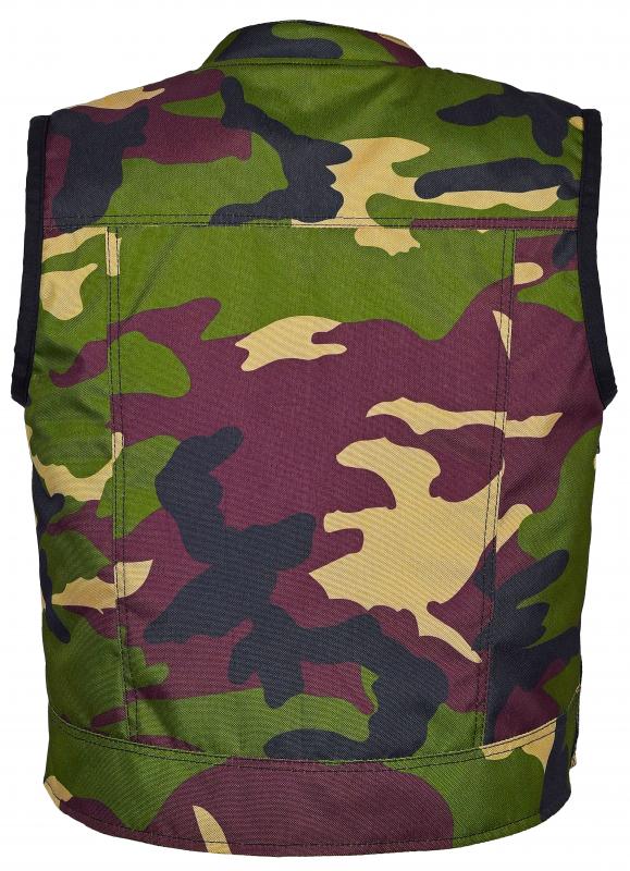 Camouflage Vest with Zipper green 1091