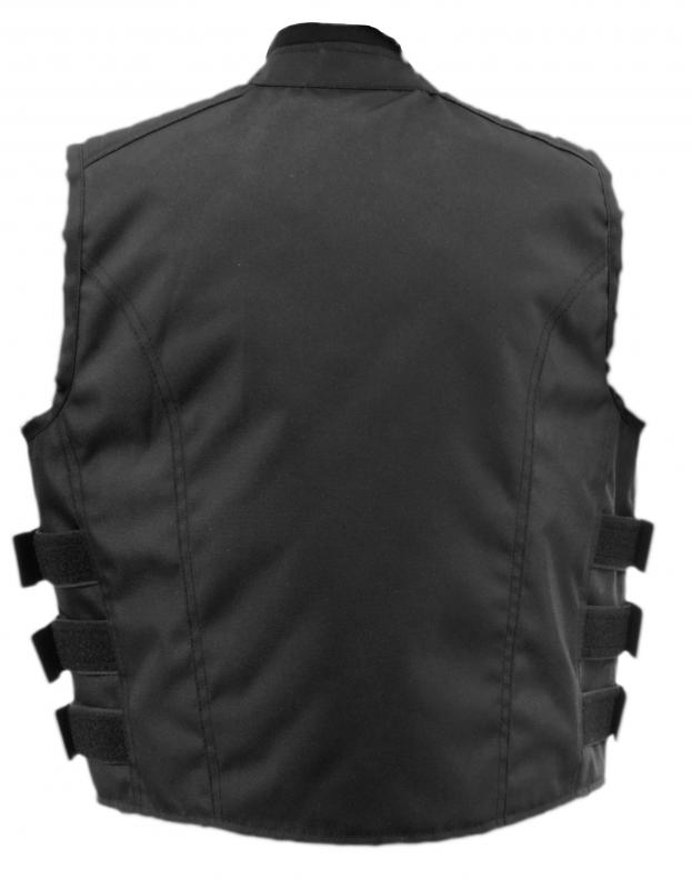 Black textile vest 1100