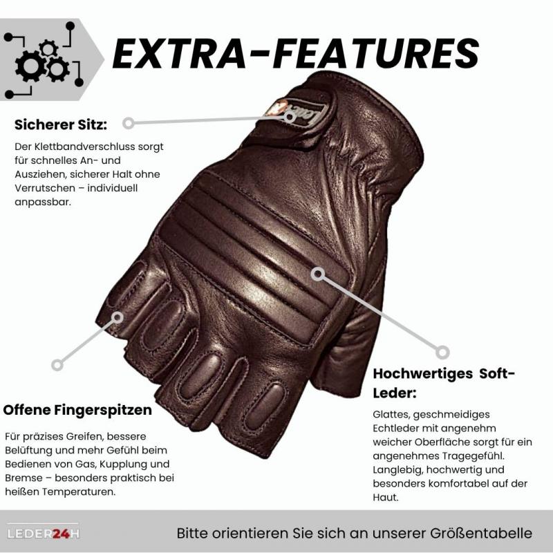Leder24h biker Gloves 3083