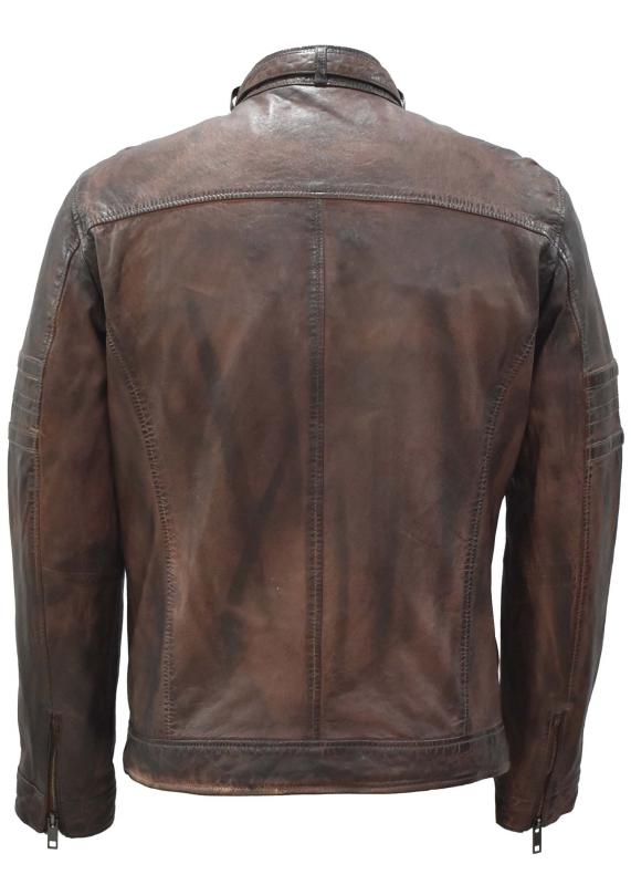 LEDER24H Jacket from Soft Leather in Antique Brown 9045