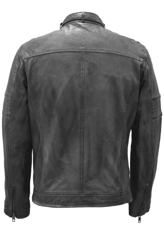 LEDER24H Jacket from Soft Leather in Antique Black 9046