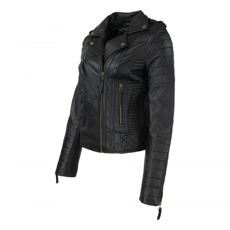 LEDER24H Womens lightweight leather jacket 9060