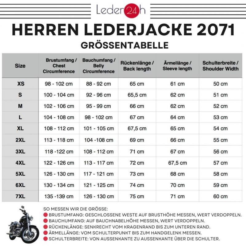 leder24h men's leather jacket with patches black