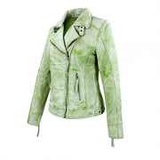 Leder24h Ladies Leather Jacket green 2056