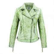 Ladies Leather Jacket green 2056