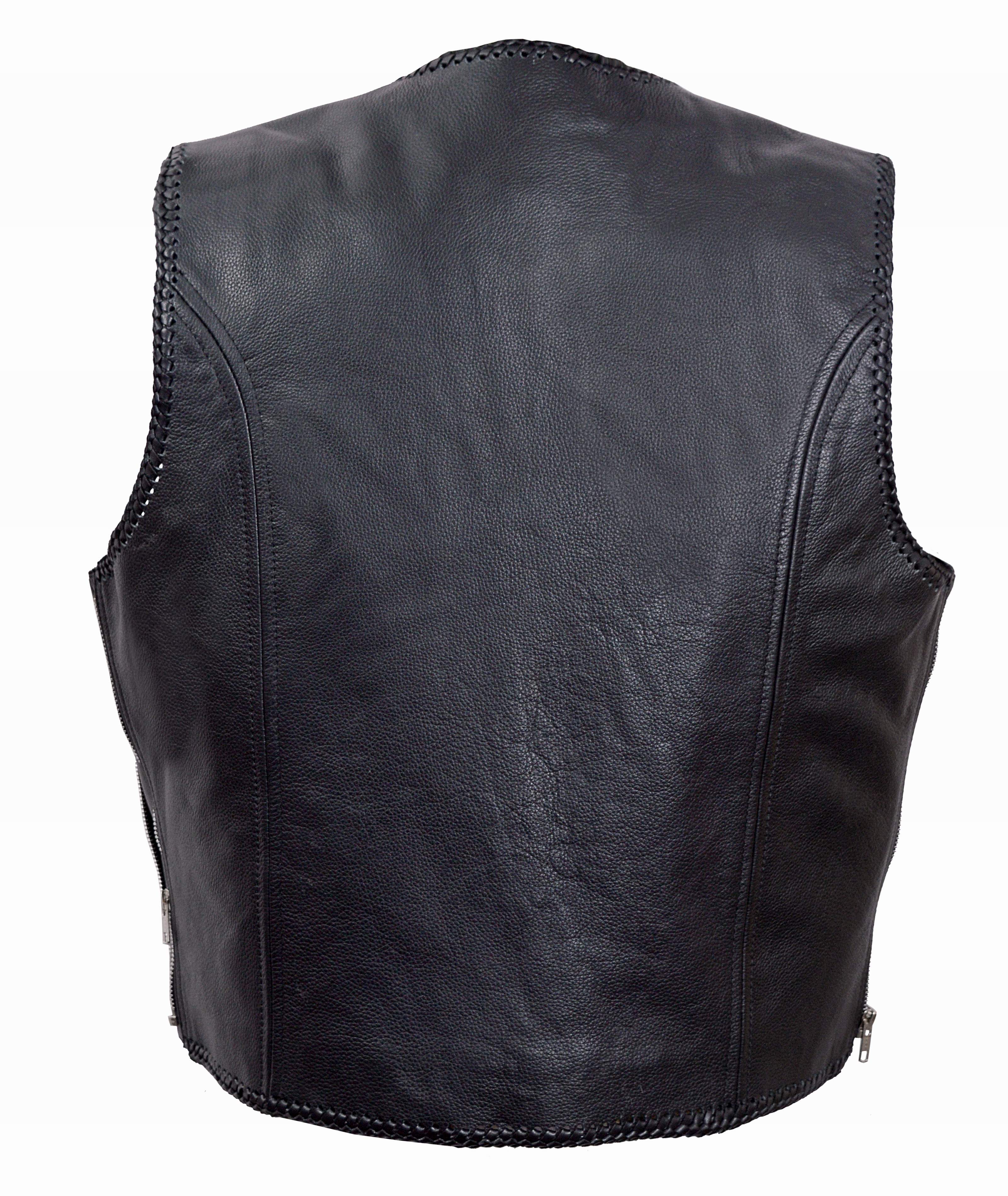 leder24h - Leather Vest in Black 1024