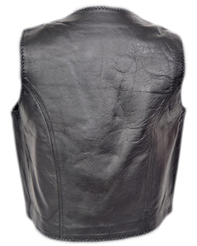 LEDER24H Leather Vest with Hooks 1051