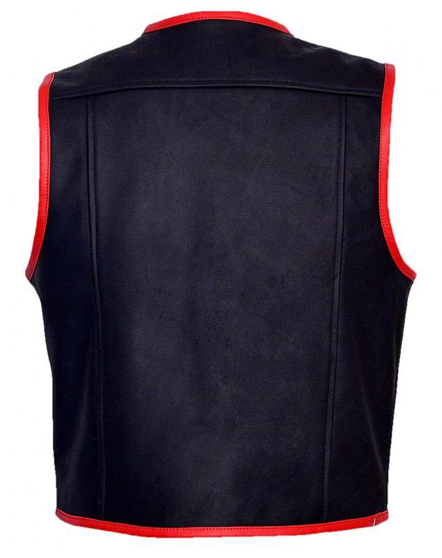 Leather Vest in Black 1062