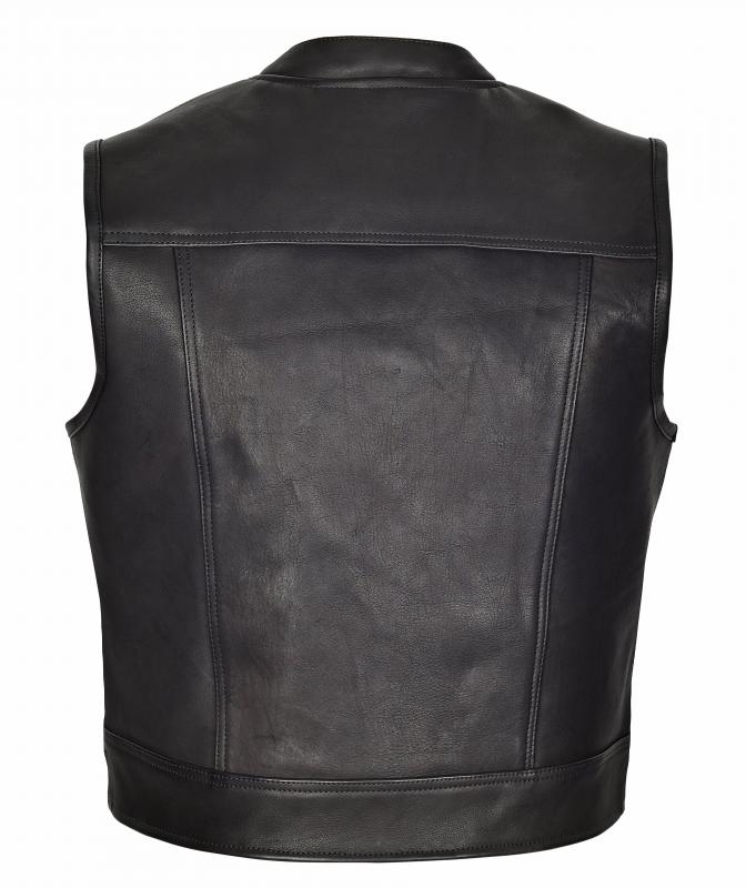 Leather Vest in Black 1067