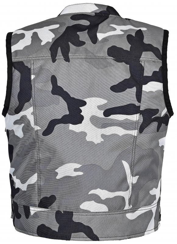 LEDER24H Camouflage Vest with Zipper grey 1093