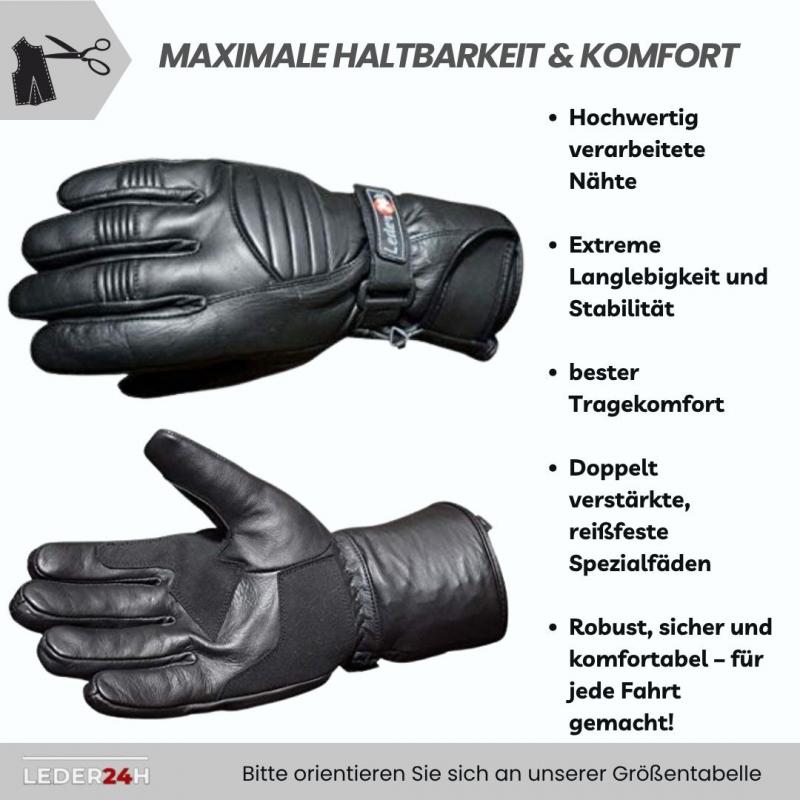 LEDER24H Motorcycle protective gloves 3066