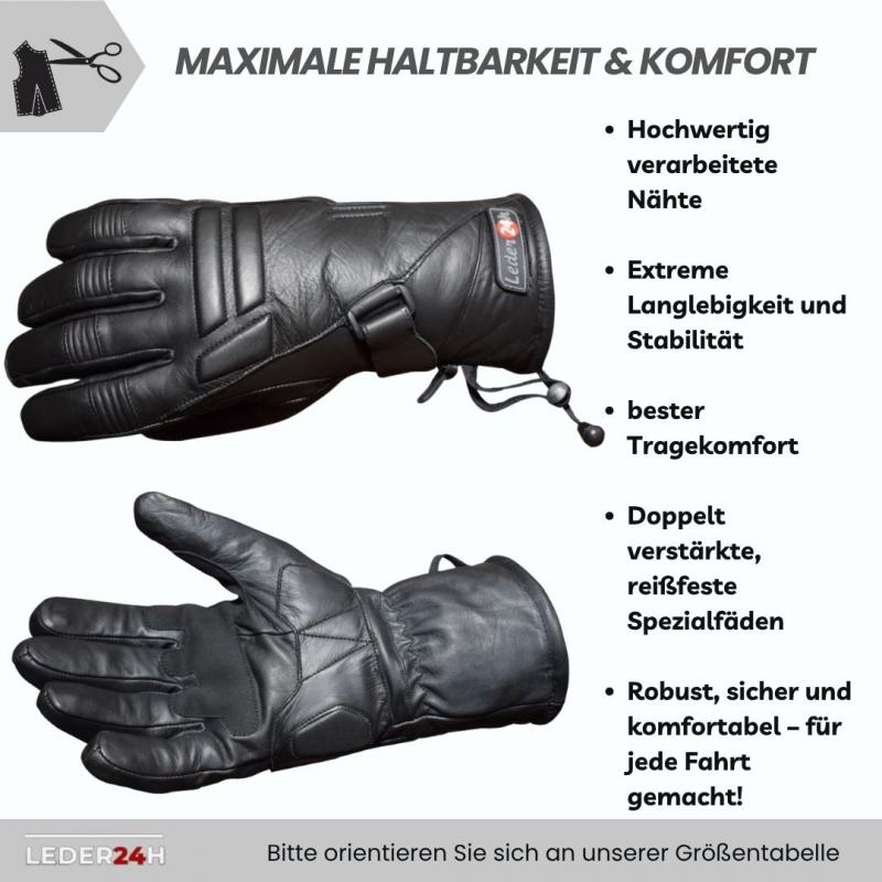 LEDER24H Motorcycle gloves 3067